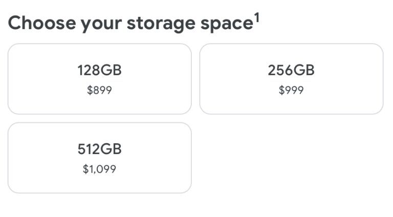 Screenshot showing storage space available on cloud